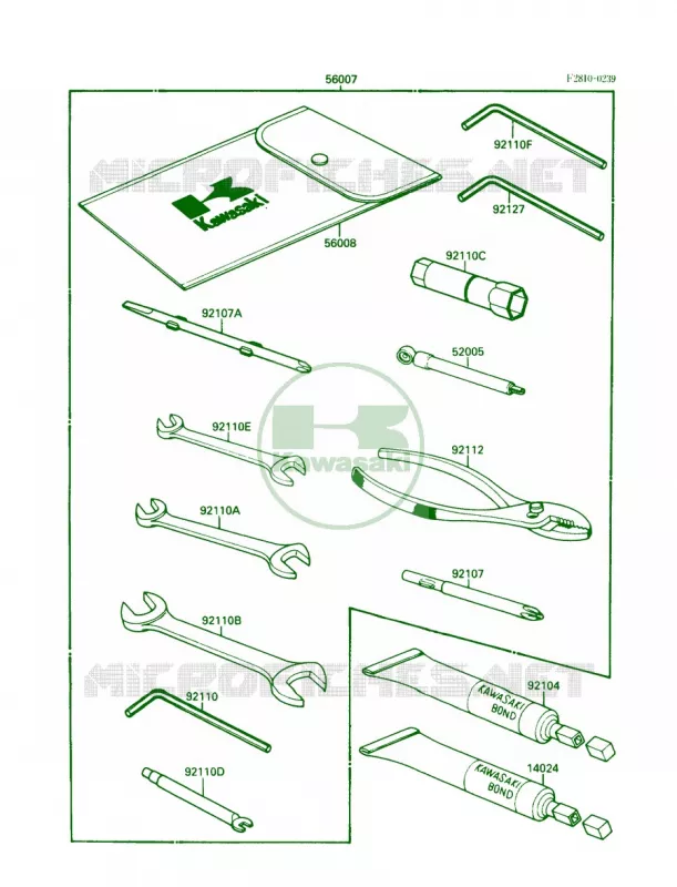 Tool Kawasaki MOTOS 1500 1990 Vulcan 88  VN1500-A4