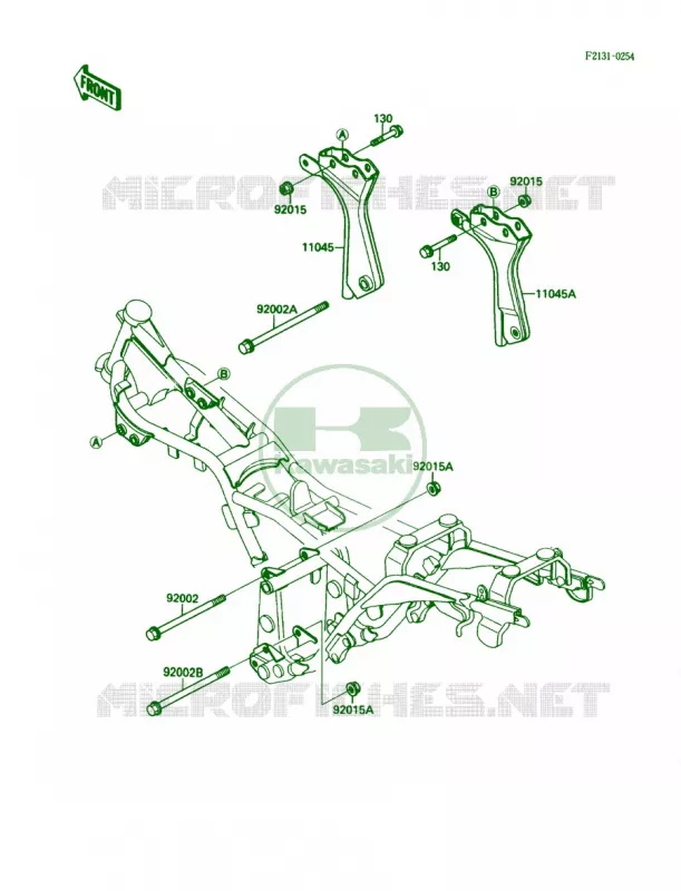 Frame Fittings Kawasaki MOTOS 250 1989 Eliminator 250  EL250-B3
