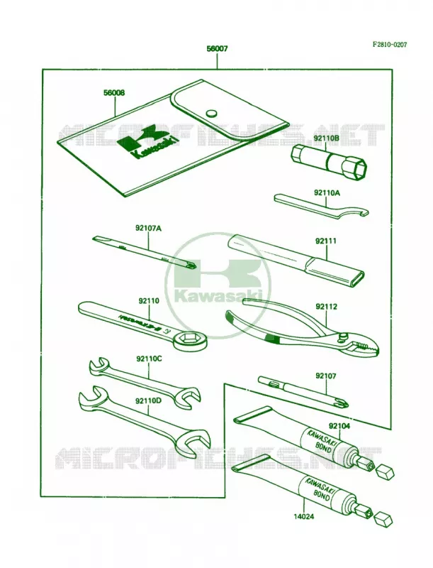 Owner's Tools Kawasaki MOTOS 450 1989 454 LTD  EN450-A5