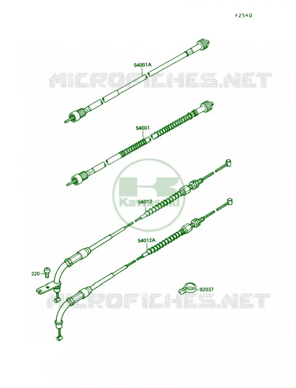 Cable Kawasaki MOTOS 1500 1989 Vulcan 88  VN1500-A3