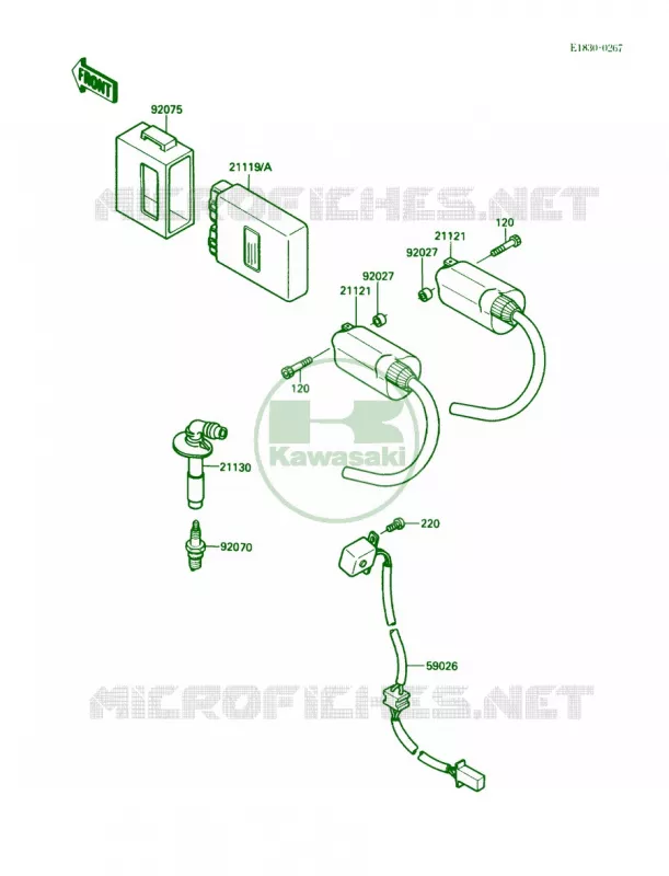Ignition System Kawasaki MOTOS 250 1988 Eliminator 250  EL250-B2