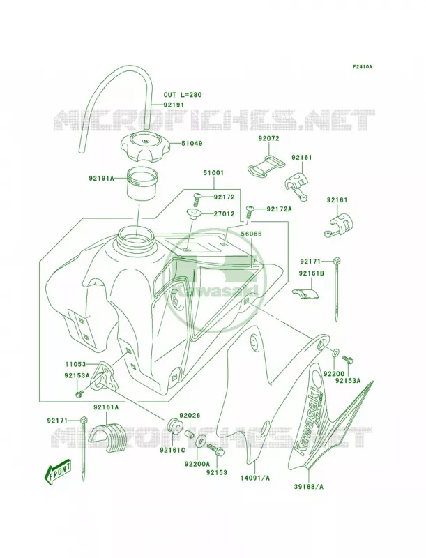 Fuel TankB2 Kawasaki MOTOS 125 2004 KLX125L  KLX125-B2