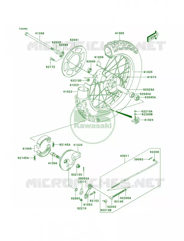 Rear HubB3 Kawasaki MOTOS 125 2004 KLX125L  KLX125-B2