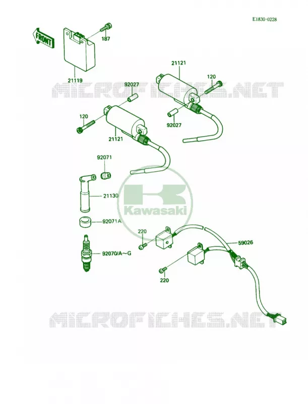 Ignition System Kawasaki MOTOS 450 1988 454 LTD  EN450-A4