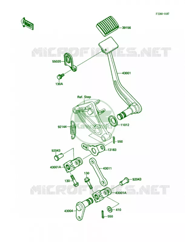 Brake PedalTorque Link Kawasaki MOTOS 1500 1988 Vulcan 88 SE  VN1500-B2