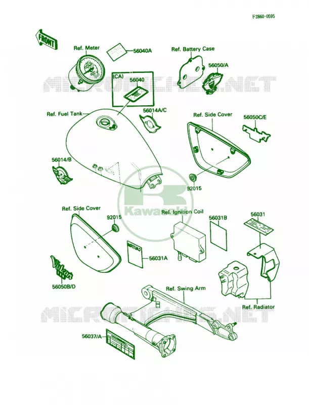 Labels Kawasaki MOTOS 1500 1988 Vulcan 88 SE  VN1500-B2