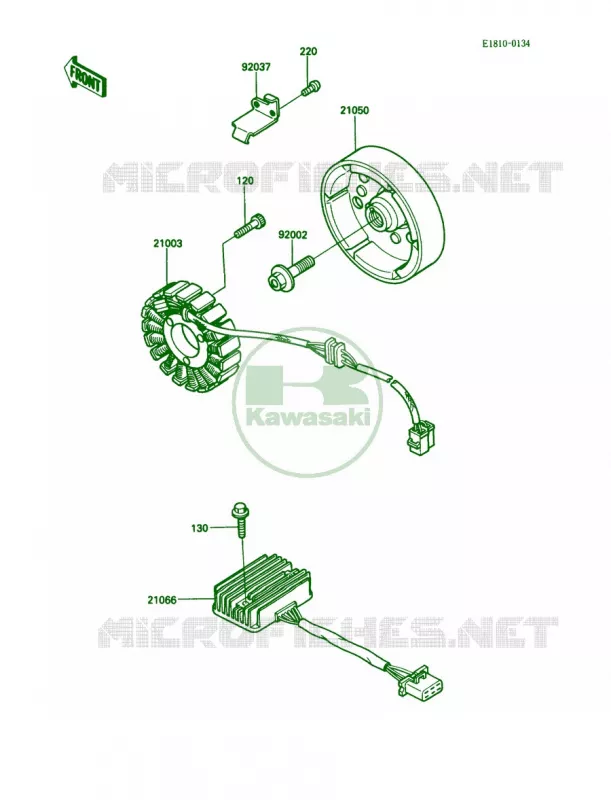 Generator Kawasaki MOTOS 450 1987 454 LTD  EN450-A3