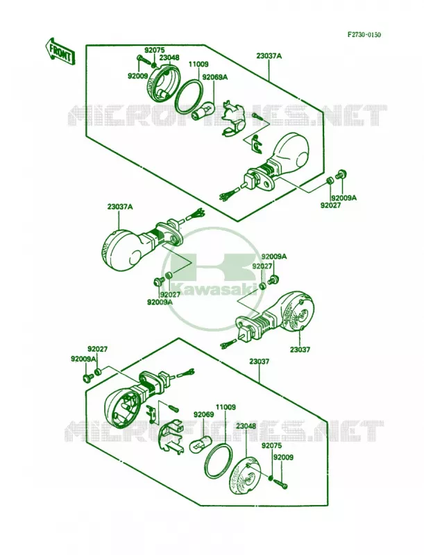 Turn Signals Kawasaki MOTOS 450 1987 454 LTD  EN450-A3