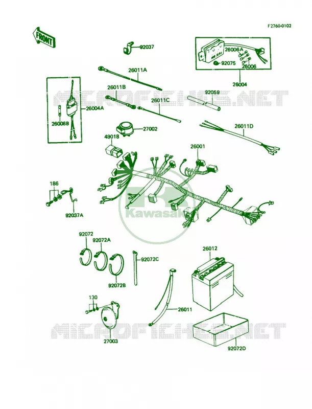 Chassis Electrical Equipment Kawasaki MOTOS 305 1987 LTD  KZ305-B2