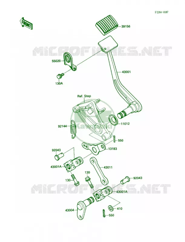 Brake Pedal Kawasaki MOTOS 1500 1987 Vulcan 88  VN1500-A1
