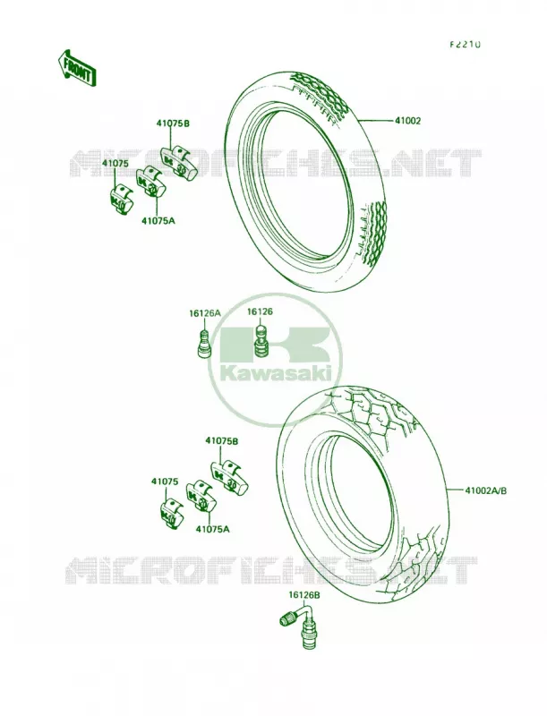 Tire Kawasaki MOTOS 1500 1987 Vulcan 88  VN1500-A1