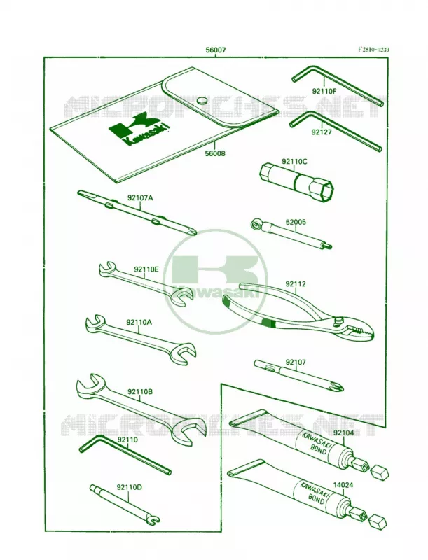 Tool Kawasaki MOTOS 1500 1987 Vulcan 88  VN1500-A1