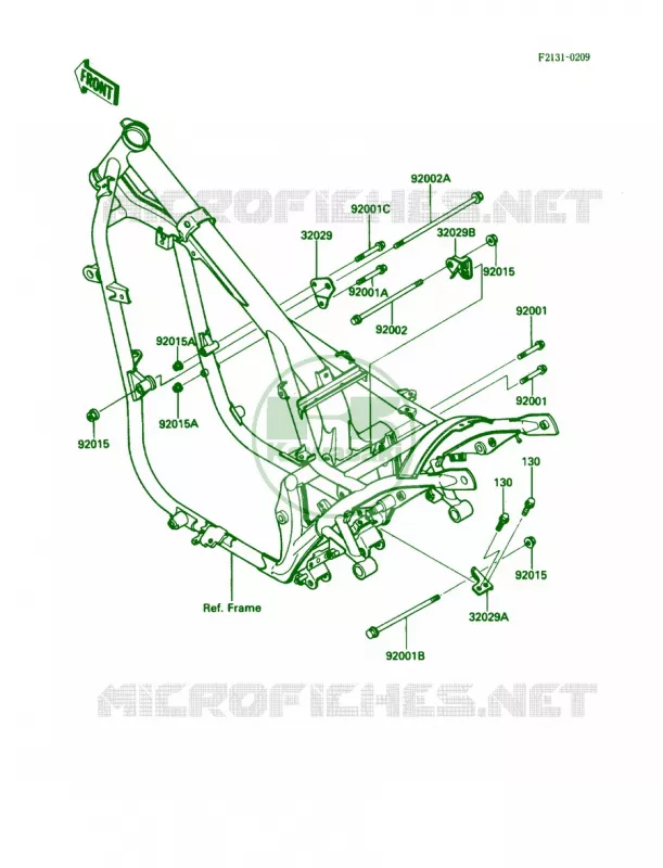 Frame Fittings Kawasaki MOTOS 450 1986 454 LTD  EN450-A2