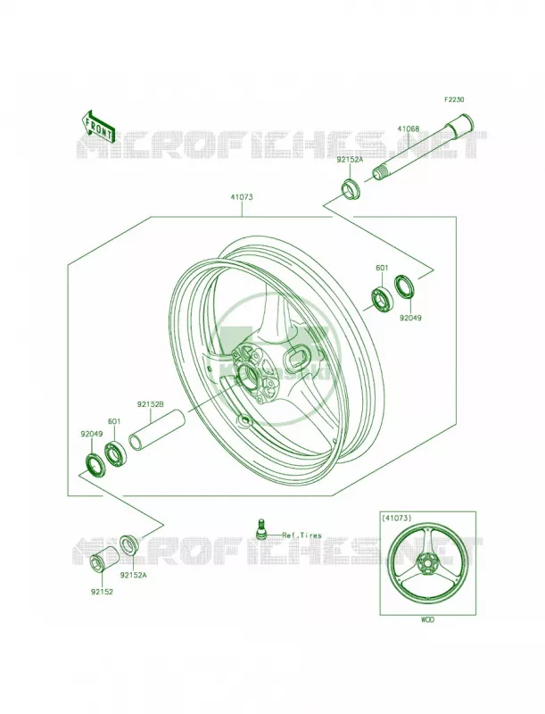 Front Wheel Kawasaki MOTOS 1000 2015 Ninja ZX-10R  ZX1000JFF