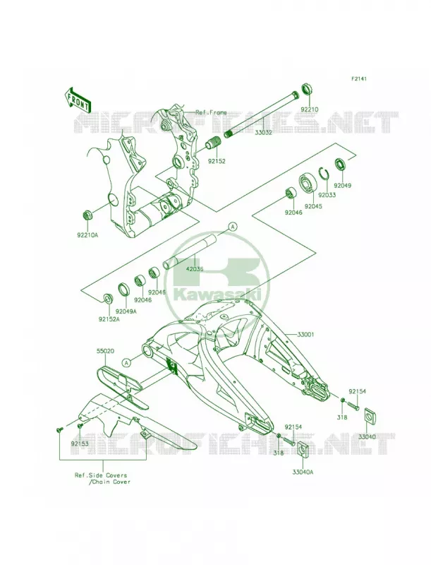 Swingarm Kawasaki MOTOS 1000 2015 Ninja ZX-10R  ZX1000JFF
