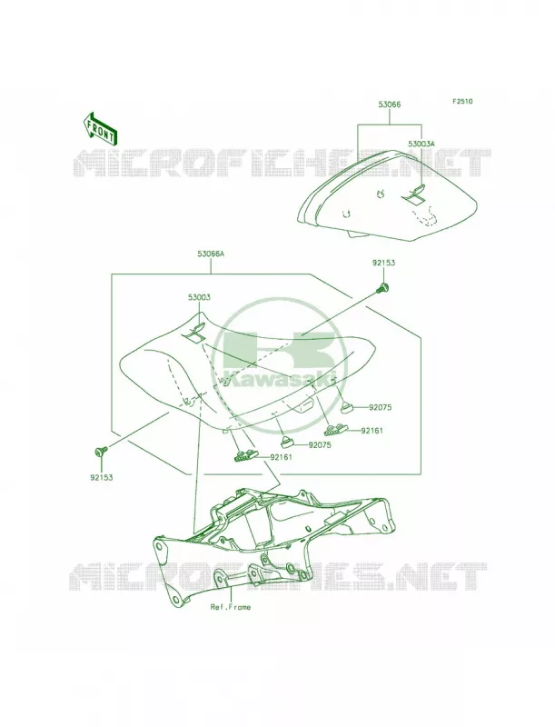 Seat Kawasaki MOTOS 636 2015 Ninja ZX-6R  ZX636FFFA