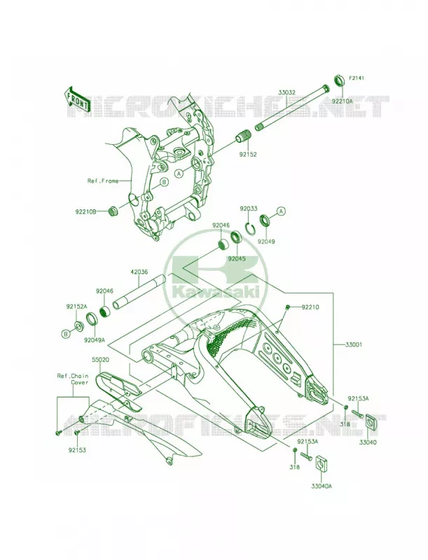 Swingarm Kawasaki MOTOS 636 2015 Ninja ZX-6R  ZX636FFFA