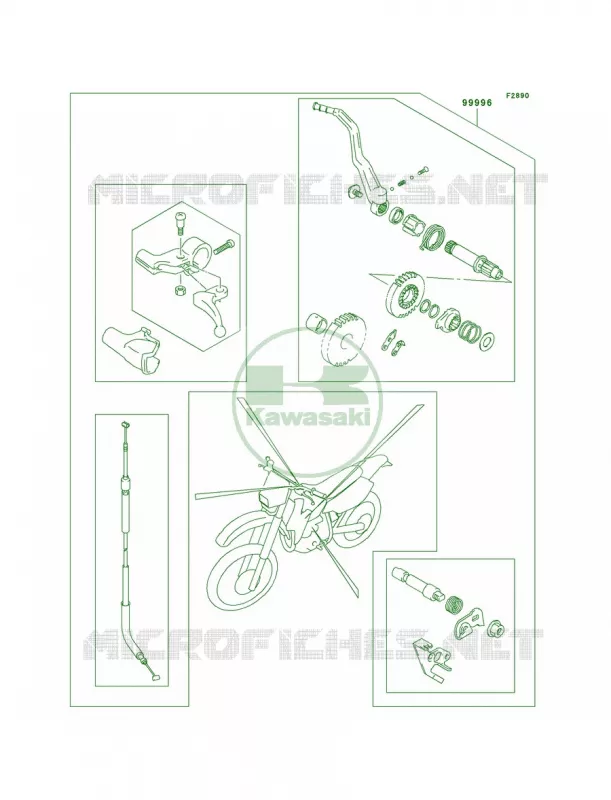 Optional Parts Kawasaki MOTOS 400 2004 KLX400R  KLX400-B2