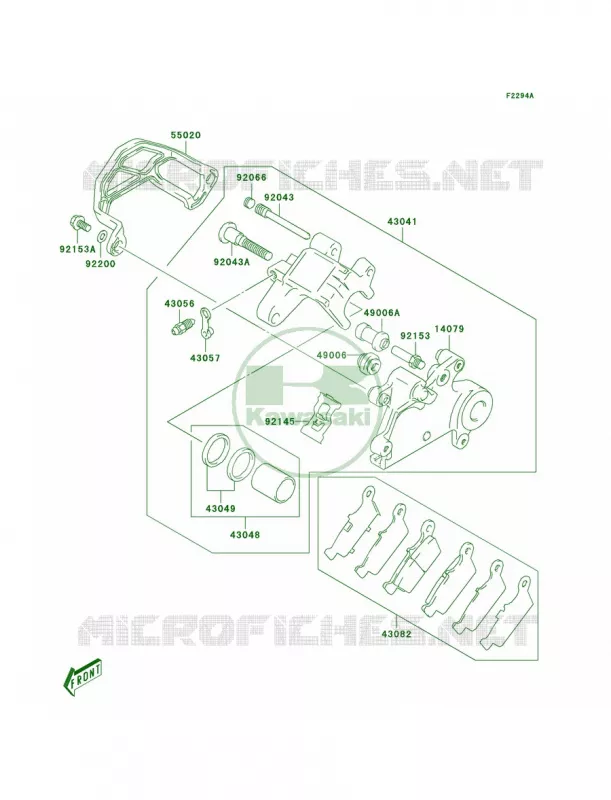 Rear BrakeKLX400-B2 Kawasaki MOTOS 400 2004 KLX400R  KLX400-B2