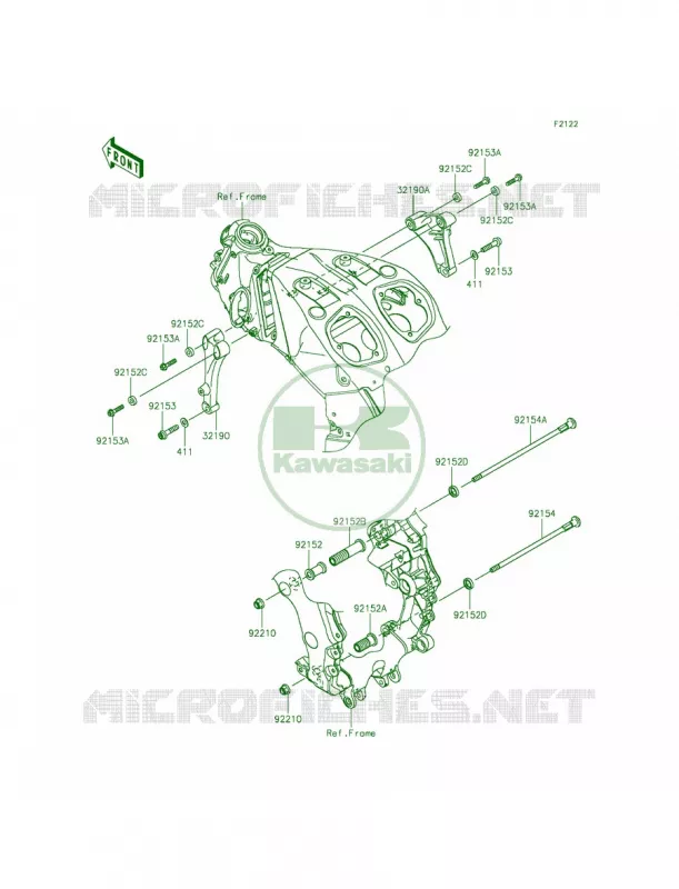 Engine Mount Kawasaki MOTOS 1400 2015 Ninja ZX-14R ABS 30th Anniversary  ZX1400FFFB