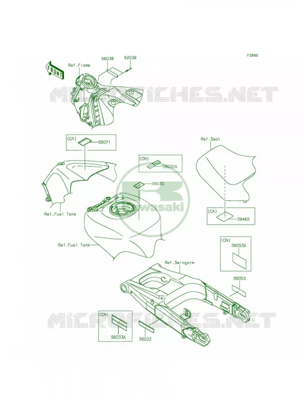 Labels Kawasaki MOTOS 1400 2015 Ninja ZX-14R ABS 30th Anniversary  ZX1400FFFB