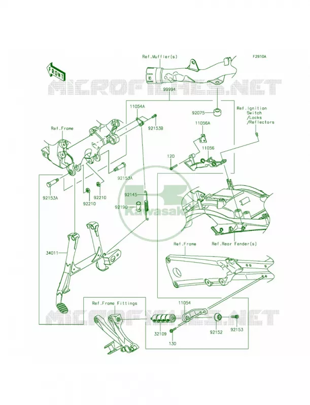 AccessoryCenterstand Kawasaki MOTOS 1400 2015 Ninja ZX-14R ABS  ZX1400FFFA