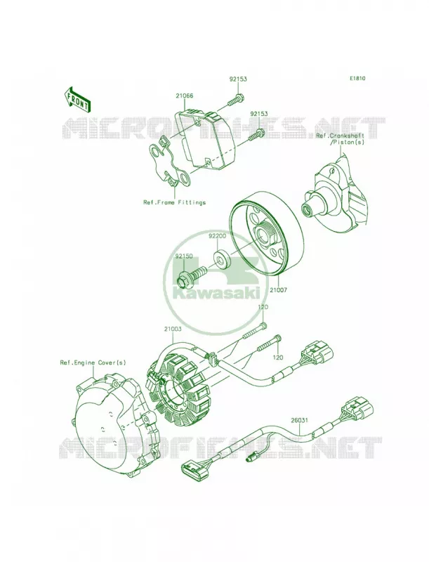 Generator Kawasaki MOTOS 1400 2015 Ninja ZX-14R ABS  ZX1400FFFA