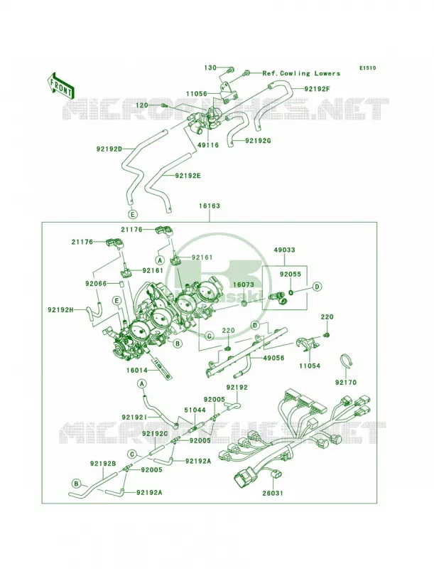 Throttle Kawasaki MOTOS 1400 2014 Ninja ZX-14R  ZX1400EEFA