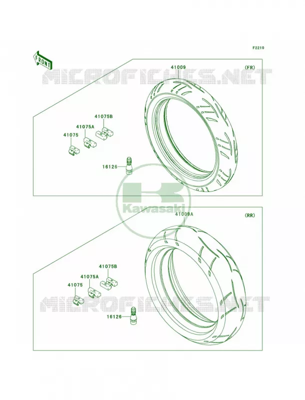 Tires Kawasaki MOTOS 1400 2014 Ninja ZX-14R  ZX1400EEFA