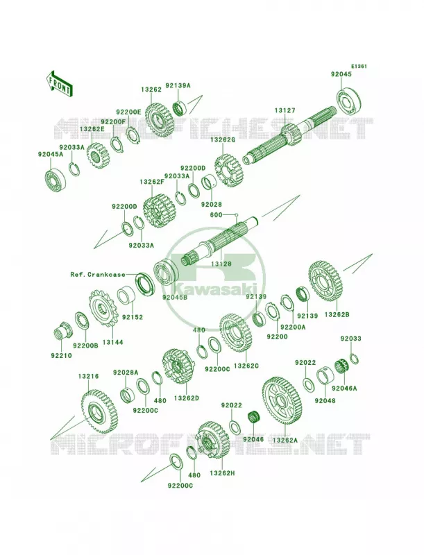Transmission Kawasaki MOTOS 1400 2014 Ninja ZX-14R  ZX1400EEFA