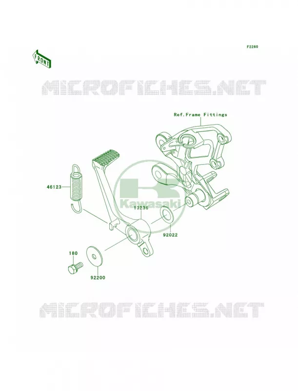 Brake PedalTorque Link Kawasaki MOTOS 1400 2014 Ninja ZX-14R ABS  ZX1400FEFA