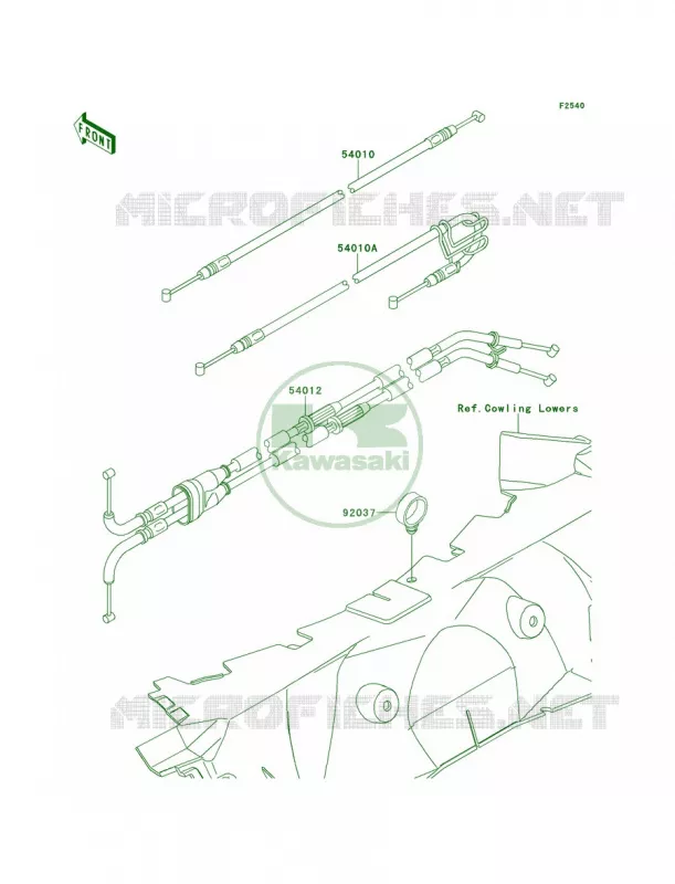 Cables Kawasaki MOTOS 1400 2014 Ninja ZX-14R ABS  ZX1400FEFA