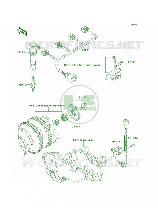 Ignition System Kawasaki MOTOS 1400 2014 Ninja ZX-14R ABS  ZX1400FEFA