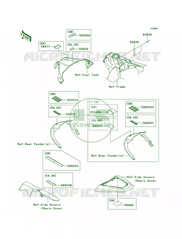 Labels Kawasaki MOTOS 1000 2014 Ninja ZX-10R  ZX1000JEF