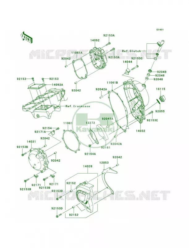 Engine Covers Kawasaki MOTOS 1000 2014 Ninja ZX-10R ABS  ZX1000KEF