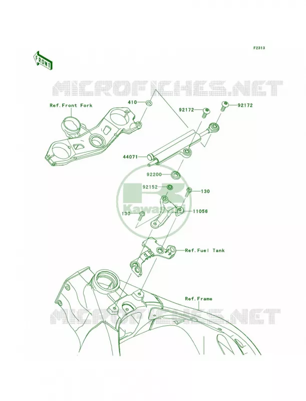 Steering DamperKBFKCF Kawasaki MOTOS 1000 2014 Ninja ZX-10R ABS  ZX1000KEF