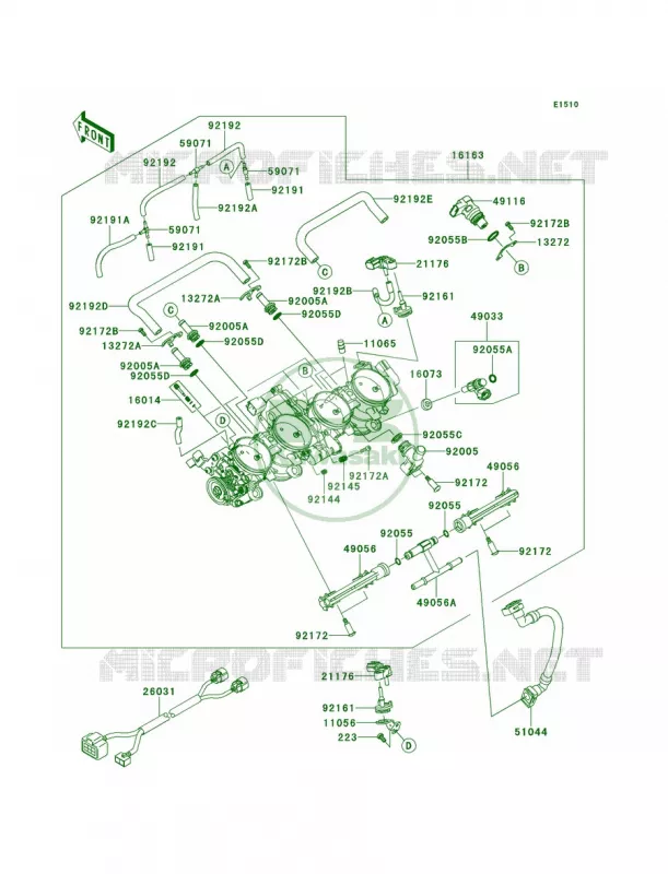 Throttle Kawasaki MOTOS 1000 2014 Ninja ZX-10R ABS  ZX1000KEF