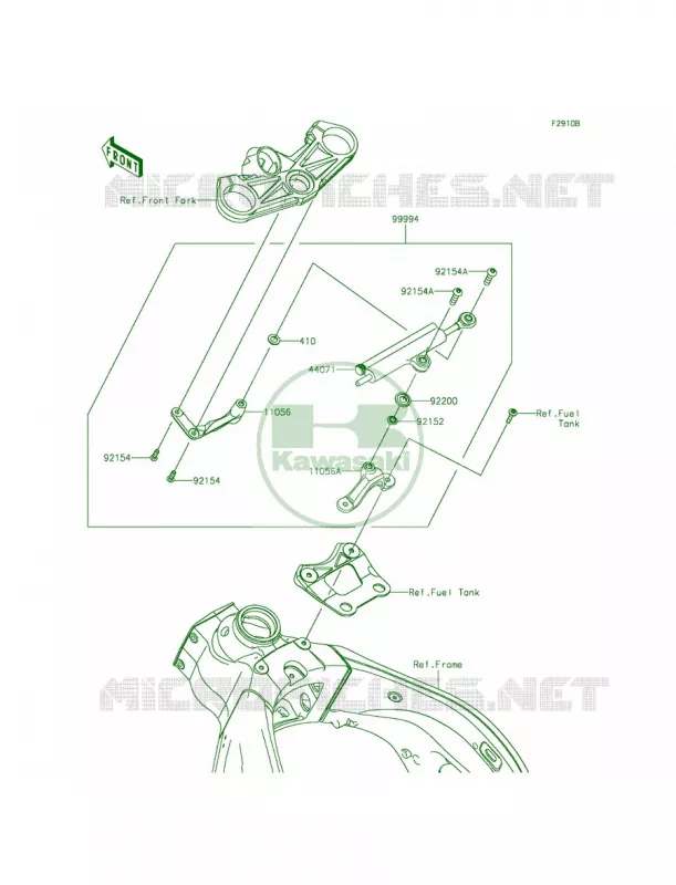 AccessorySteering Damper Kawasaki MOTOS 636 2014 Ninja ZX-6R  ZX636EEF