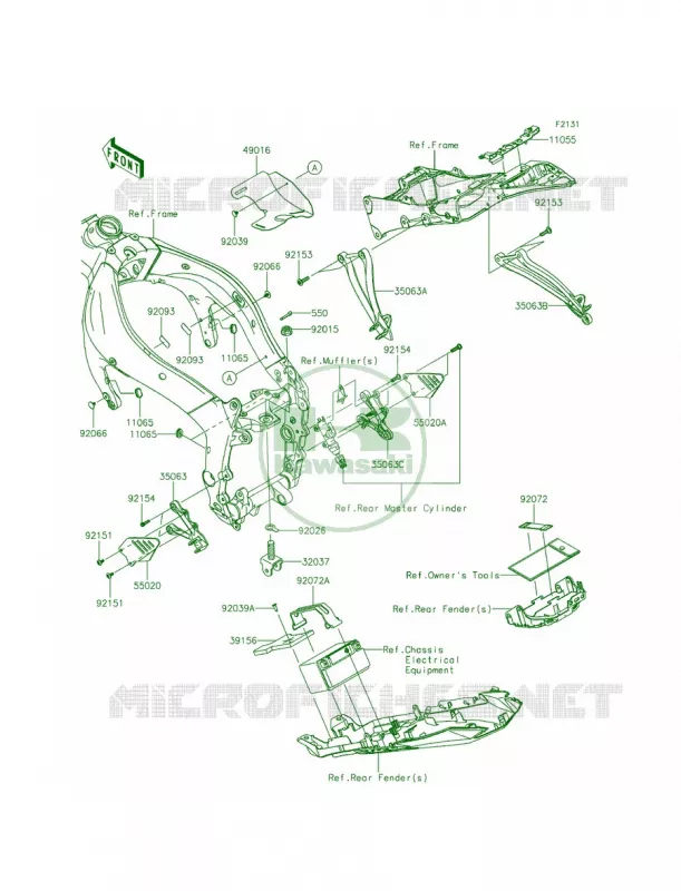Frame Fittings Kawasaki MOTOS 636 2014 Ninja ZX-6R  ZX636EEF