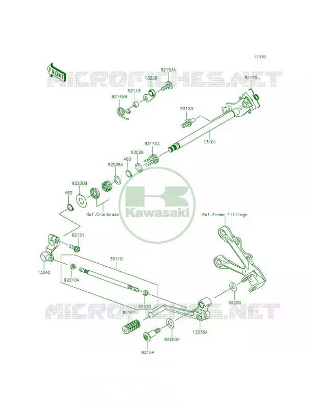 Gear Change Mechanism Kawasaki MOTOS 636 2014 Ninja ZX-6R  ZX636EEF