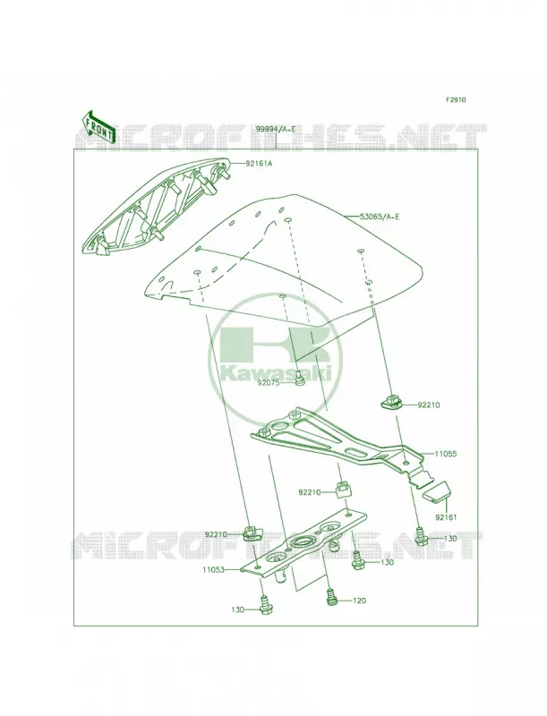 AccessorySingle Seat Cover Kawasaki MOTOS 636 2014 Ninja ZX-6R ABS  ZX636FEF