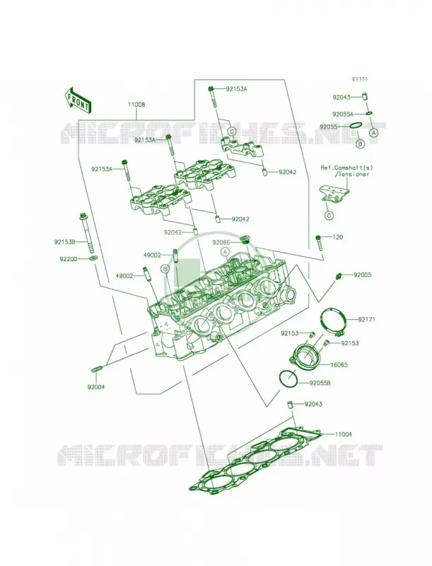 Cylinder Head Kawasaki MOTOS 636 2014 Ninja ZX-6R ABS  ZX636FEF