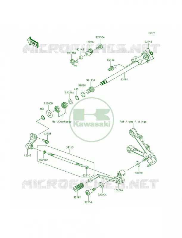 Gear Change Mechanism Kawasaki MOTOS 636 2014 Ninja ZX-6R ABS  ZX636FEF