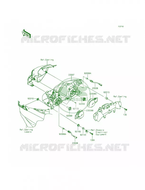 Headlights Kawasaki MOTOS 636 2014 Ninja ZX-6R ABS  ZX636FEF