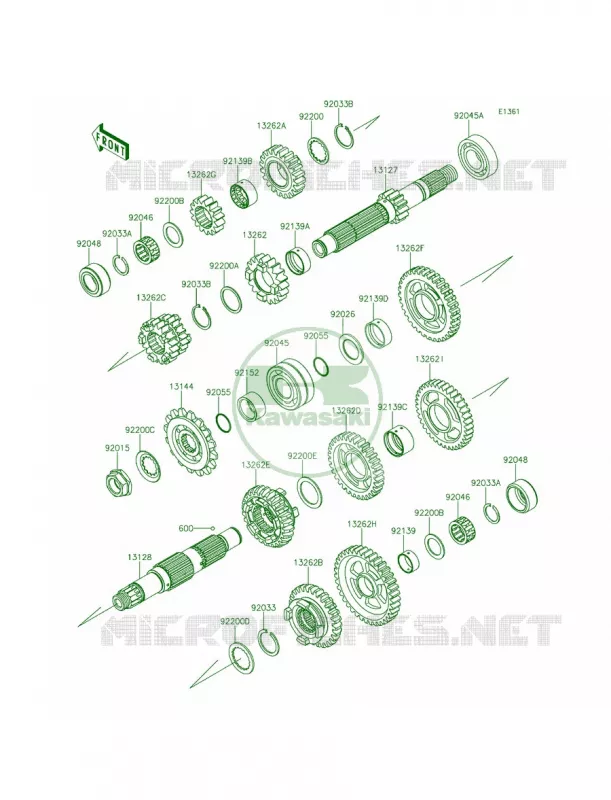 Transmission Kawasaki MOTOS 636 2014 Ninja ZX-6R ABS  ZX636FEF