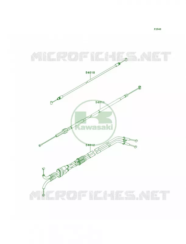 Cables Kawasaki MOTOS 1000 2013 Ninja ZX-10R  ZX1000JDF