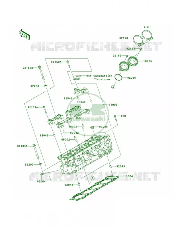 Cylinder Head Kawasaki MOTOS 1000 2013 Ninja ZX-10R  ZX1000JDF