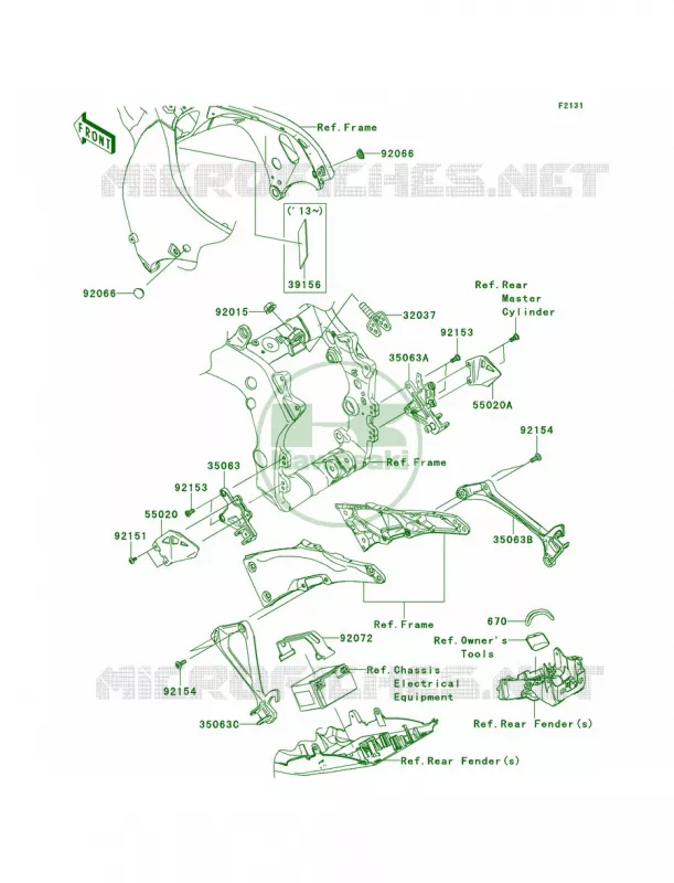 Frame Fittings Kawasaki MOTOS 1000 2013 Ninja ZX-10R  ZX1000JDF
