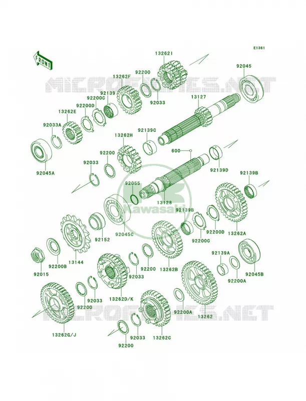 Transmission Kawasaki MOTOS 1000 2013 Ninja ZX-10R  ZX1000JDF