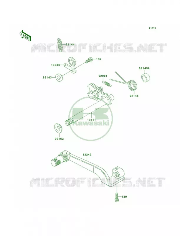 Gear Change Mechanism Kawasaki MOTOS 200 2003 KDX200  KDX200-H9